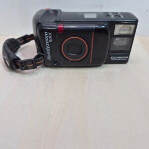 Chinon Handyzoom 5001 35mm Film Camera 35-70mm Zoom Lens Black Vintage